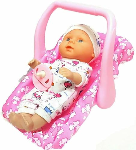 Neel Saanjh Baby Doll Rocking Cradle Seat for Cars, Enhances Hand-Eye Coordination, Imaginative Play, Perfect for Indoor and Travel Fun, Lightweight Construction, Easy-to-Carry Handle