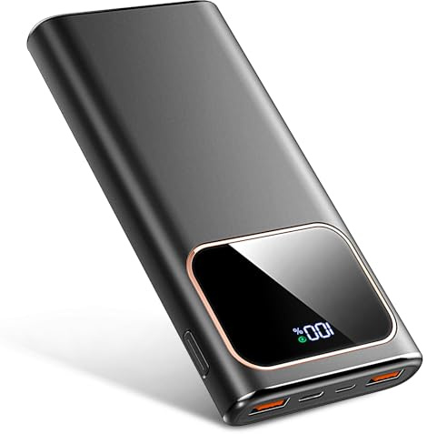 2025 Power Bank Fast Charging,Bateria Externa Carga Rapida 10000mAh 22.5W Cargador Portatil con Entrada y Salida USB C, Patalla LED para iPhone 17/16/15/14/13 Pro MAX Plus Mini, para Samsung Android