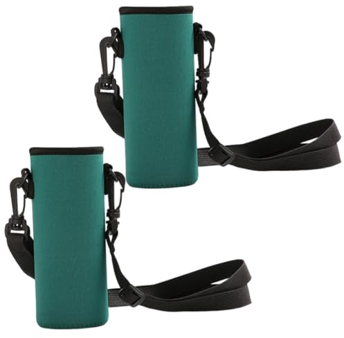 FUHAMJ Pack de 2 Bolsos Térmicos Aislantes para Botellas de Agua, Mantiene Bebidas Frías o Calientes, Neopreno de Ajuste Perfecto con Correa Ajustable, para Gimnasio, Senderismo, Ciclismo, Oficina