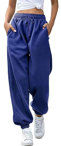 Pantalones deportivos de cintura alta para mujer, diseño de tela de poliéster con prácticos bolsillos, para yoga, entrenamiento y correr, estilo simple de temporada, estilo fácil de combinar con el