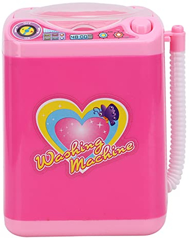 Omquot Machine à Laver électrique Jouet pour Enfants, Mini Appareil de Simulation Durable avec Couvercle Transparent, Idéal pour Les Jeux d'enfants, 1 unité (Machine à Laver 3521-7 Poudre)