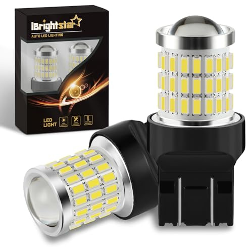 iBrightstar 7443 LED Bulb White, 7440 LED Reverse Light Bulbs Super Bright for Backup Lights Tail Lights Parking Lights, 2 Pack