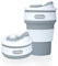 AniSqui coffee to go becher faltbar, (350ml 12oz, 100% Lebensmittelqualität Silikon BPA-frei kaffeebecher faltbar) by (Grau)