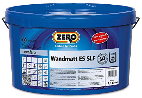ZERO Wandmatt ES SLF Plus weiß 5 l Doppeldeckende Einschichtsfarbe für Innen