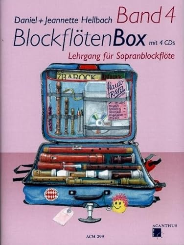 Acanthus Music 'Blockflöjtbox volym 4 (+4 CD's)' för sopranblockflöjt