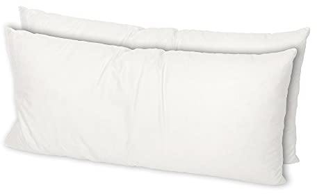 MSS e.K. 2er Set Federkissen | Größe: 50 x 70 cm | Füllgewicht: je 800 Gramm | 100% Baumwolle | kein Lebendrupf | Kissenfüllung | NOMITE Zertifiziert - milbenfrei | schadstoffgeprüft