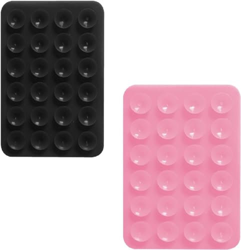 2 Piezas Soportes para Teléfono con Ventosa De Silicona, Soporte Adhesivo para Funda De Teléfono con Ventosa De Silicona, Ventosas, Soporte De Adherencia Fuerte para Todos Los Teléfonos Móviles