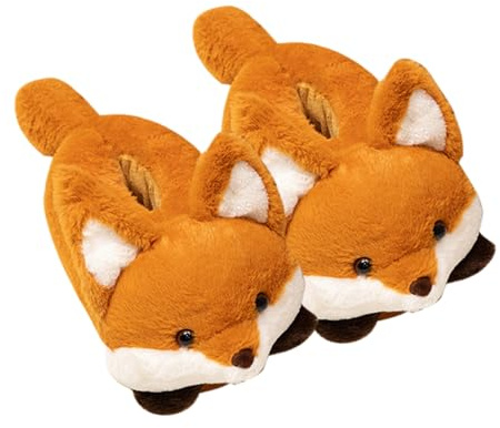 Vuggdt Pantofole in peluche a forma di panda, divertenti pantofole pelose a forma di animale da donna, pantofole invernali calde per la casa, pantofole comode da infilare per interni ed esterni,