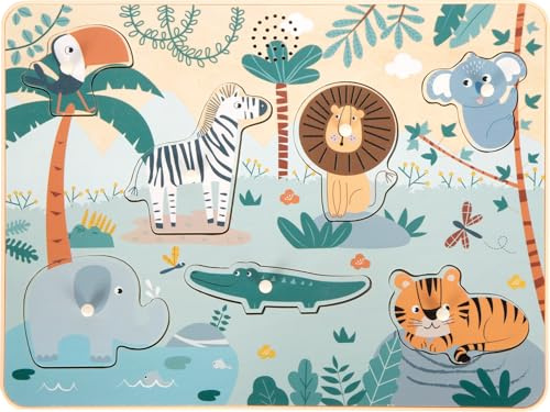 Puzzle ad incastro Versi degli animali Safari