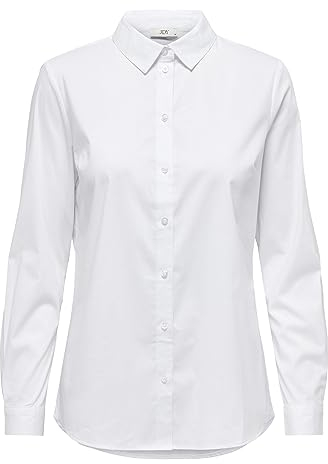 JDY Damen Bluse JDYMIO L/S Shirt WVN NOOS, Weiß (White), 40