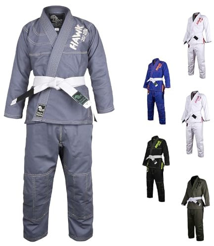 Hawk Sports Brazilian Jiu Jitsu Gi für Kinder, ultraleicht, extra robust, Premium-Stoff für Kinder, BJJ Gi
