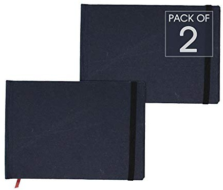 Artway Indigo Handmade Casebound A6 Sketchbook - Landscape Twin Pack - 150gsm - 48 sheets/96 sides