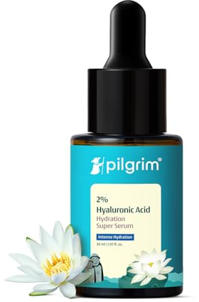Pilgrim 2% hyaluronsyra hydrering superserum med Kiwi-extrakt för hydrerad hud för unisex alla hudtyper koreansk hudvård, 30 ml