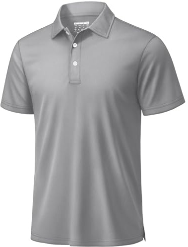 TACVASEN Polo Hombre Manga Corta Polo Golf Hombre Camisas de Verano Casual Camiseta Transpirable Camisa Tecnica Antisudor Camiseta Basica Ajustada