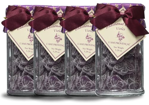 Violet French Hard Candy L'Ami Provencal Hard Candy, 4 Pack of 5.3 oz
