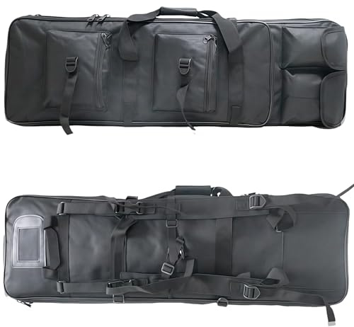 ACEXIER 81cm/94cm/115cm Tactique Chasse Étui pour Fusil Airsoft Sac d’Arme à feu Tir Militaire en Plein air Sniper Arme à feu Porter Un Sac à Dos (94CM,Black)