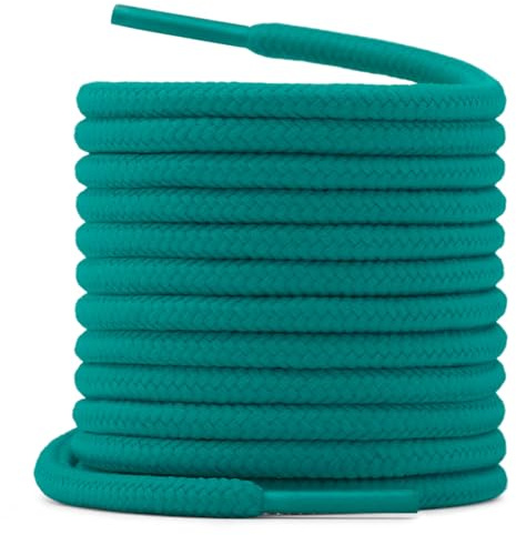 WEGOODZF Sportschuhe Farbige Rund Schnürsenkel: 2 Paar 4MM Dicke 120CM Türkis Schuhbänder für Turnschuhe