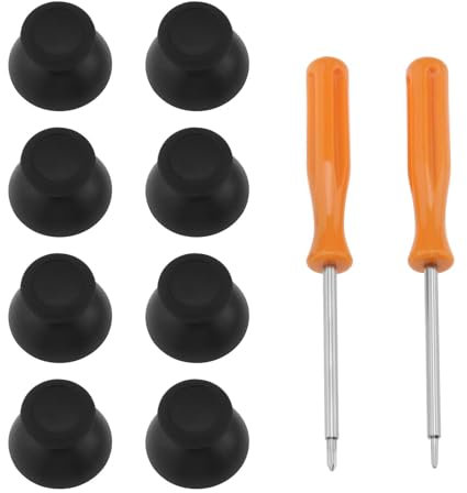 LT Easiyl 8pcs Joystick Cap di Gioco Cappuccio di Pollice Cappuccio Joystick Testa di Fungo Nero Compatibile con Nintendo Switch Pro Controller