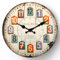 NUOVO Retro 12-Zoll Rahmenlose Wanduhr - Quarzwerk Leise, Country Style Arabische Digitale Uhr für Küche, Schlafzimmer und Wohnzimmer Dekoration