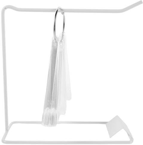 ABOOFAN Set Espositori per Nail Art con Supporto in Ferro Resistente, Bastoncini Campione a Ventaglio Rotondi per Unghie, Pannello Espositivo per Smalto Colorato, Accessori Professionali