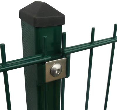 Doppelstabmattenzaun Höhe 1,23 m komplett Set 10 m bis 40 m Anthrazit oder Moosgrün (10 m, Moosgrün RAL 6005)