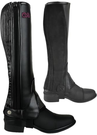 AK New Unisex Equestrian Flexi Crystal Horse Riding Half Chaps with Contour Fitting AKRS-1976