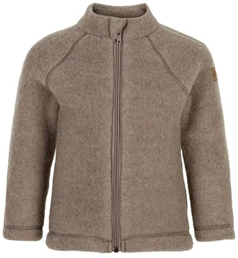 Mikk-line Wollwalk - Giacca in pile di lana per bambini e bambine, in lana merino, giacca invernale e mezza stagione, Oeko-Tex e antigraffio, Melange Denver, 98
