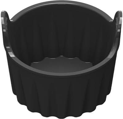 Uovo in silicone antiaderente rotondo antiaderente, per dessert nella ciotola del forno, adatto per padelle ad aria calda, forno a microonde Gjs101 (nero, taglia unica)