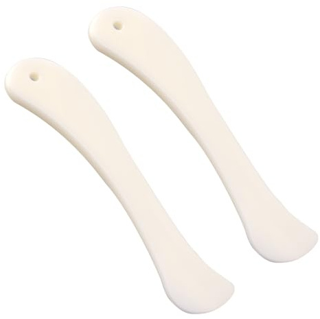 2pcs Bone Folder Sewing Seam Markers, ABS Crease Marker for Sewing Wash-Free Quilting Folding Bone Creaser Scoring Tool for Quilting Sewing Fabric Leather Bookbinding Supplies Accessories (Khaki)