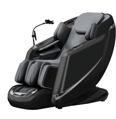 Fauteuil De Massage Complet, Équipé De Rouleaux 4D SL-track Avec Fonction De Chauffage Lombaire Et Fonctionnement Silencieux, Adapté À Un Usage Domestique Et Professionnel(Gray)