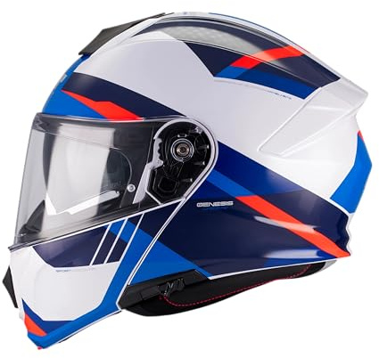 Casco Modular MT Helmet Genesis R SV Cheeky A7 Brillo con Visor Solar Integrado 22.06 (M 57/58)