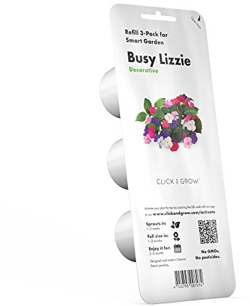 EMSA Click and Grow - Smart Garden Refill 3-Pack - Busy Lizzie (SGR1X3)