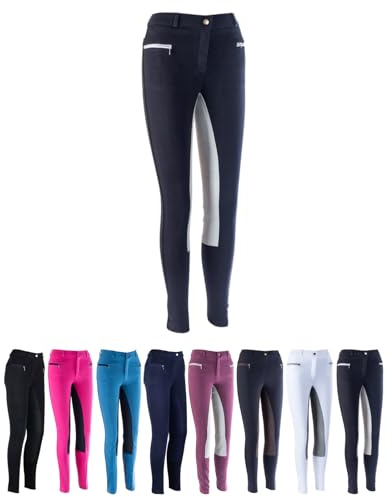 HKM by Reiterladen24 - Kinder Reithose Vollbesatz BASICLINE schwarz/grau 158