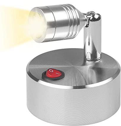 Spotlight Battery Powered Wireless LED Art lamp Art Illuminating - Adjustable Warm White Light for Kitchen,Under-Cabinet,Wardrobe & Wall(Metal)