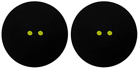 Bestlymood Squash Ball Zwei-Gelbe Punkte Niedrige Geschwindigkeit Sportgummib？Lle Professioneller Spieler Wettbewerb Squash (2 StüCk)