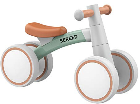 SEREED Baby Balance Bike for 1 Year Old Boys Girls 12-24 Month Toddler Balance Bike, 4 Wheels Toddler First Bike, First Birthday Gifts