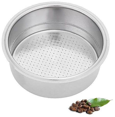 Filtro Caffè Espresso, Cestello Filtro Pressurizzato Doppio Strato Acciaio Inossidabile 51mm Portafilter per Macchina Caffè Casalinga Bar Caffetteria