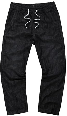 JP 1880 Pantalón de corte amplio con cuatro bolsillos con efecto vaquero 726843, Negro , 6X-Large