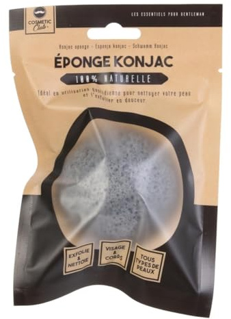 Éponge Konjac Nettoyage 6cm Noir