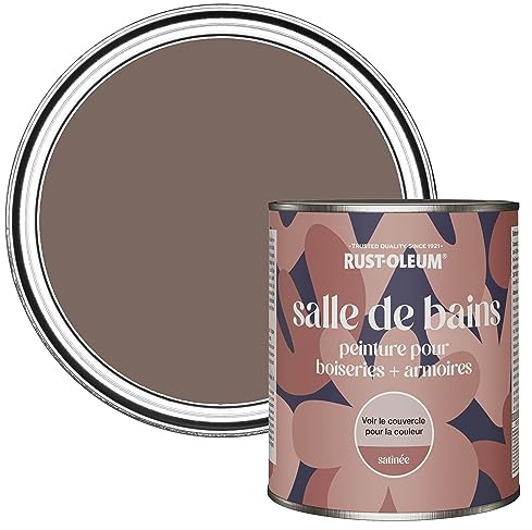 Rust-Oleum Brown Moisture Resistant Bathroom Wood and Cabinet Paint in Satin Finish - Rivers Edge 750ml