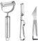 Set di 3 Pelapatate Multifunzione in Acciaio Inox