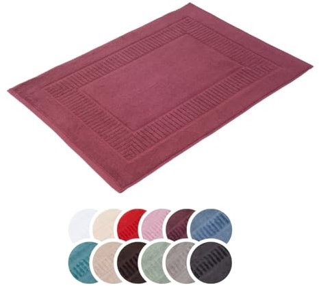 liebling Badvorleger 100% Bio Baumwolle, Serie Organic, 900 gr. / m², 50 x 70 cm, 60 Grad, GOTS-Zertifiziert, schnelltrocknend, Farbe: Beere