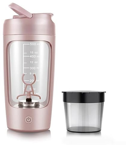 Bicchiere miscelatore elettrico senza sforzo per frullati e succhi di frutta, design leggero e ricaricabile (blu (rosa (con scatola))