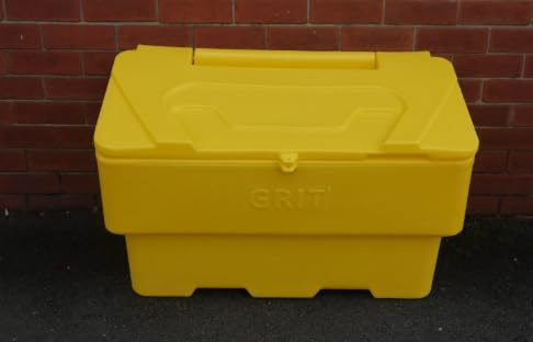 170L Stackable Lockable Grit Salt Bins Heavy Duty Containers 100x53x61CM Outdoor Rock Salt/Sand Storage with Lid
