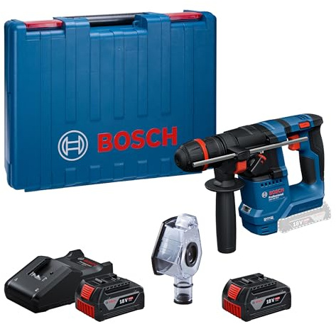 Bosch Professional 18V System Cordless Rotary Hammer GBH 18V-18 X (One Chuck, incl. 2X GBA 4.0Ah, GAL 18V-40, GDE 24)
