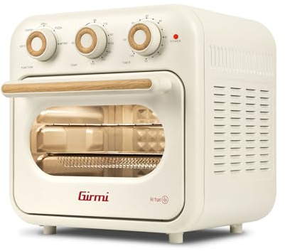 Girmi FG28 Ecofrit 14 L Friggitrice ad Aria e Forno Multifunzione, 1300W, 14 Litri, Maxi Ventola, 230 °C, 5 Funzioni, Luce Interna, Ricettario e Accessori Inclusi