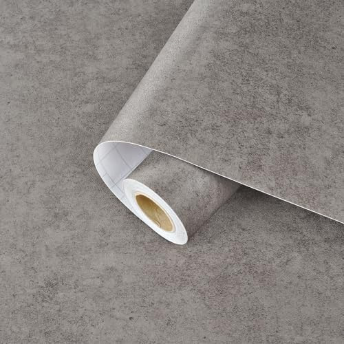 Skyblur Självhäftande ljusgrå tapet betongutseende kökstapeter sovrum tapet stenutseende grå betongcement tapeter vardagsrum väggtapet självhäftande sovrum gym 40 x 300 cm