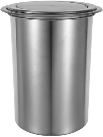 Angoily Cubo de Basura de Acero Inoxidable Empotrado para Encimera Tapa Abatible Integrada Juego de 3 Piezas para Cocina Oficina y Restaurante Diseño Compacto y Funcional