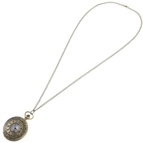 POPETPOP Reloj de Bolsillo Vintage Mecánico para Hombres y Mujeres Construcción Ligera de Aleación de Zinc, Diseño Decorativo Adecuado Ocasión