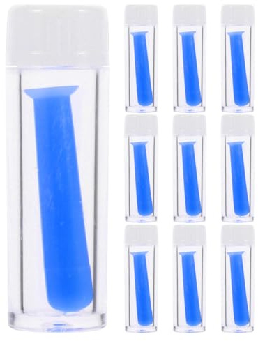 HEALEEP Juego de 10 Herramientas Ópticas para Gafas Ventosa y Varilla de Silicona Azul, Kit Portátil para Quitar Lentes de Contacto Blandos y Duros, Accesorio para Cuidado y Extracción
